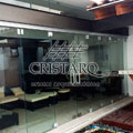 Puerta pegable corrediza de cristal templado