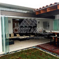 Puerta pegable corrediza de cristal templado